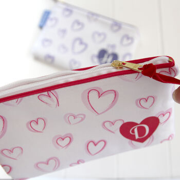 Personalised Red Hearts Make Up Purse, 4 of 4