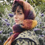Personalised Burgundy, Navy And Mustard Winter Scarf, thumbnail 2 of 12