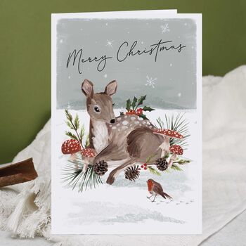 Deer Christmas Card Bundle Or Single Card, 2 of 2