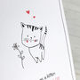 Smitten Kitten Valentine's Card, thumbnail 2 of 3