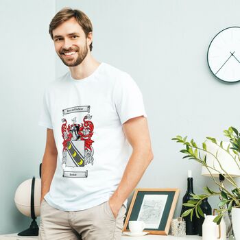Personalised Coat Of Arms T Shirt – Family Surname Tee, 6 of 12