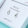 Christmas Tree Studs With Jewels, thumbnail 2 of 3