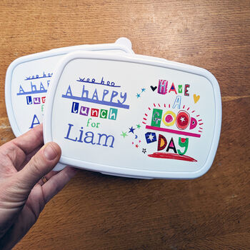 Personalised 'Happy Lunch' Lunchbox, 2 of 10