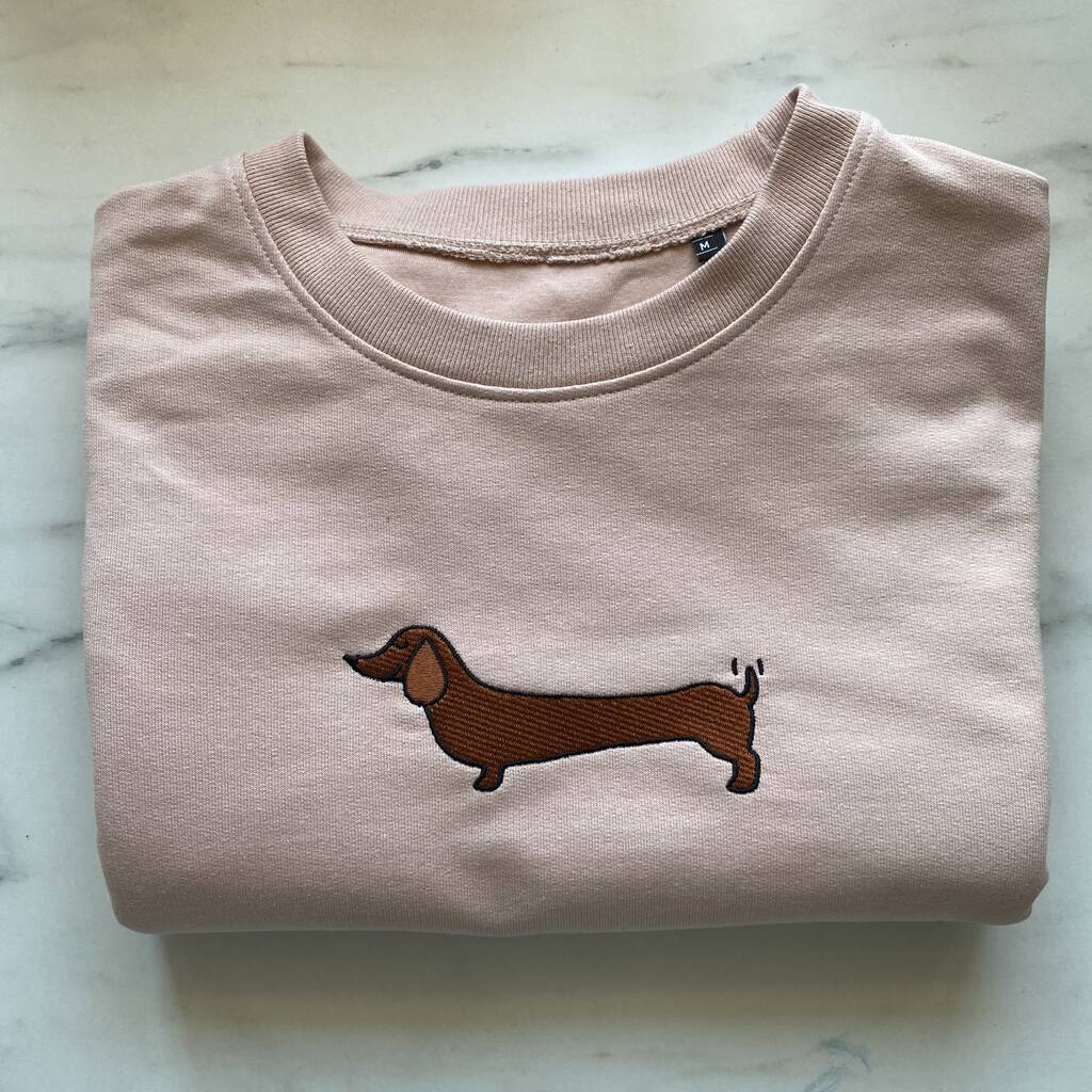 Embroidered 'sausage Dog' Sweater By This Sweet Year ...