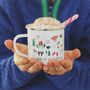 Personalised Child's Ho Ho Ho Hot Chocolate Enamel Mug, thumbnail 1 of 5
