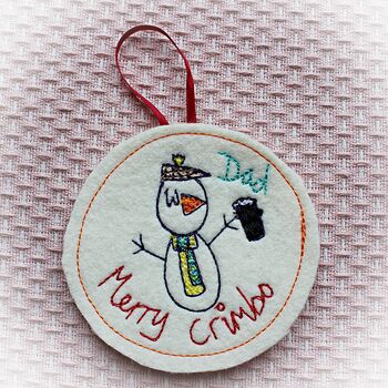 Personalised Snowman Tree Decoration Bauble, 5 of 7