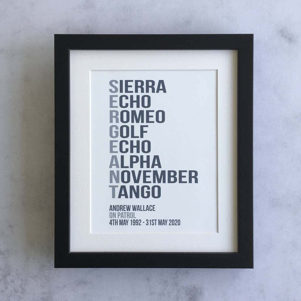 Personalised Location Phonetic Alphabet Print By Loud Duck Design |  