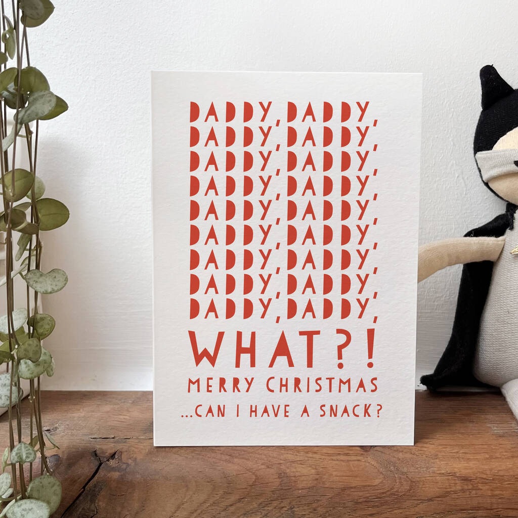 Christmas Mummy Or Daddy Snack Card