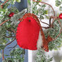 Felt Robin With Christmas Tree Decoration, thumbnail 1 of 2