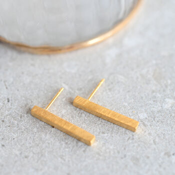 Minimalist Lrg Bar Earrings, 5 of 6