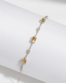 Citrine Bracelet In Sterling Silver And Gold, 3 of 11