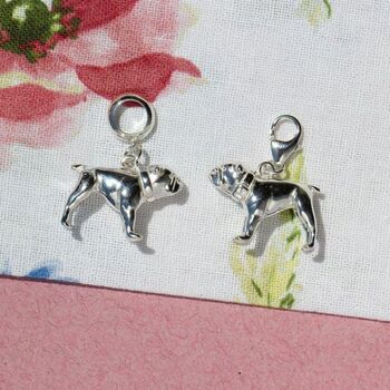 English Bulldog Charm Sterling Silver, 2 of 10