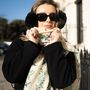 Blue Birds Print Scarf In Personalised Gift Box, thumbnail 3 of 8
