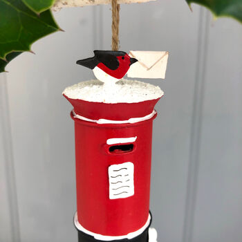 Christmas Robin On Postbox Decoration, 4 of 5