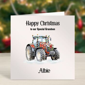 Tractor Christmas Card, 4 of 4