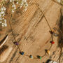 Gold Plate Seven Chakra Raw Stone Crystal Necklace, thumbnail 3 of 4
