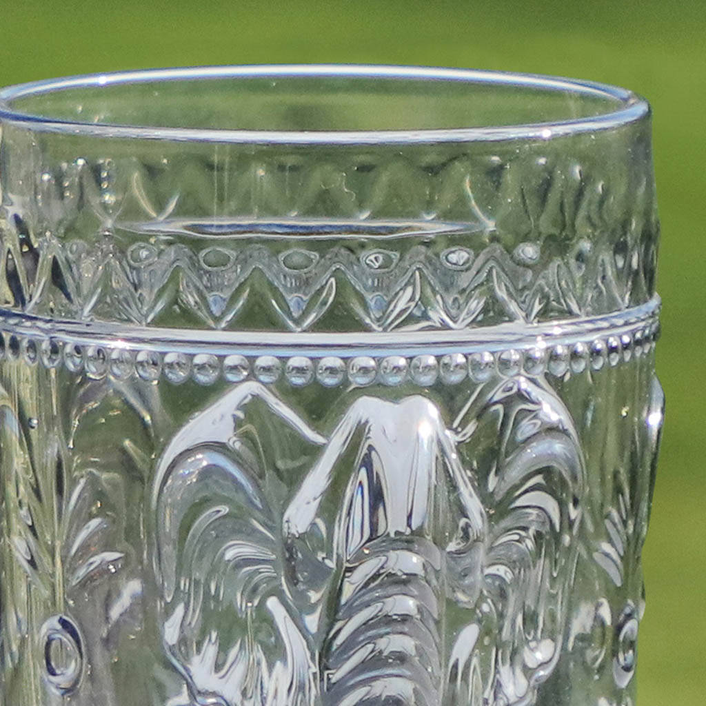 Savannah Glamour Embossed Glass Tumblers By Dibor