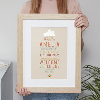 Personalised Birth Details Typographic Print, 5 of 7