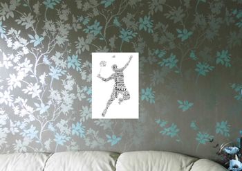 Badminton Player Personalised word art.