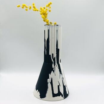 Graffiti Black And White Tall Vase, 3 of 6