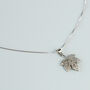 Sterling Silver Maple Leaf Pendant Necklace, thumbnail 4 of 6
