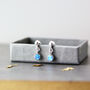 Sterling Silver Tiny Opal Drop Stud Earrings, thumbnail 4 of 10