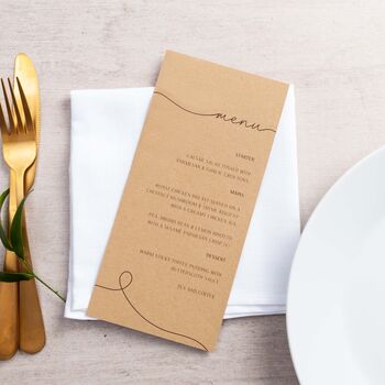 Minimal Script Menus With Optional Place Cards, 4 of 4