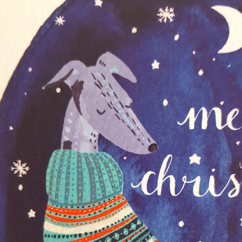 Sighthound Jumper Charity Christmas Card, 8 of 8