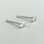 Sterling Silver Crystal Stud Earrings, thumbnail 5 of 7