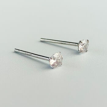 Sterling Silver Crystal Stud Earrings, 5 of 7