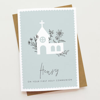 Floral First Holy Communion Card, 5 of 7