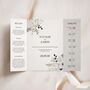 White Floral Gatefold Wedding Invitations, thumbnail 1 of 5