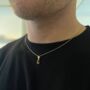 Mini Initial Letter Pendant Necklace For Men, thumbnail 1 of 11