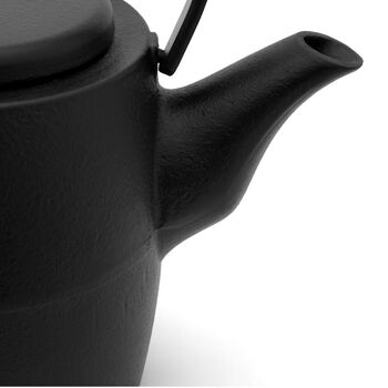 Cast Iron Teapot Kobe 1200ml Black Steel Mesh Filter, 4 of 6