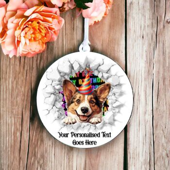 Personalised Welsh Corgi Birthday Break Through, 6 of 8