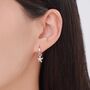 Sterling Silver Mismatched Sea Turtle And Starfish Huggie Hoops, thumbnail 7 of 12