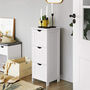 White Bathroom Cabinet With Three Drawers, thumbnail 2 of 6