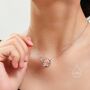 Sterling Silver Double Mobius Circle Necklace, thumbnail 4 of 11