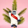 Personalised Felt White Yeti Christmas Tree Decoration, thumbnail 1 of 4