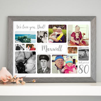 Personalised 80th Birthday Photo Collage, 10 of 12