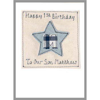 Personalised Initial Star Card For Boys, 12 of 12