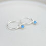 Sterling Silver And Birthstone Mini Hoop, thumbnail 3 of 11