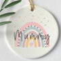 Personalised Rainbow Mummy Keepsake Ceramic Decoration, thumbnail 2 of 4