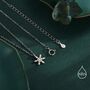 Sterling Silver Very Small Snowflake Pendant Necklace, thumbnail 6 of 12