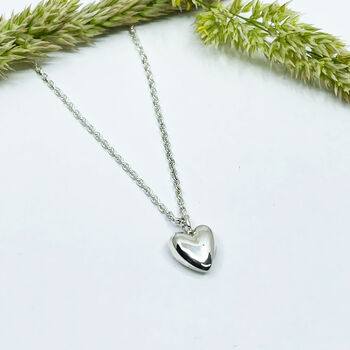 Sterling Silver Heart Necklace, 2 of 12