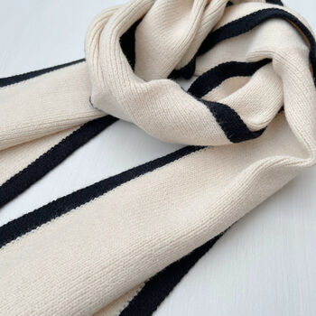 Contrast Edge Knit Scarf, 5 of 7