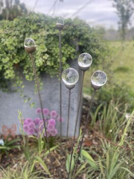 Cluster Of Five Glass Or Prism Balls For Garden, 12 of 12