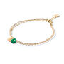 May Emerald Gold And Silk Birthstone Bracelet, thumbnail 3 of 5