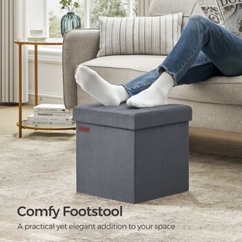 Small Ottoman Footstool With Hidden Storage, 3 of 9