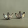 Labradorite Lotus Stud Earrings, thumbnail 5 of 6